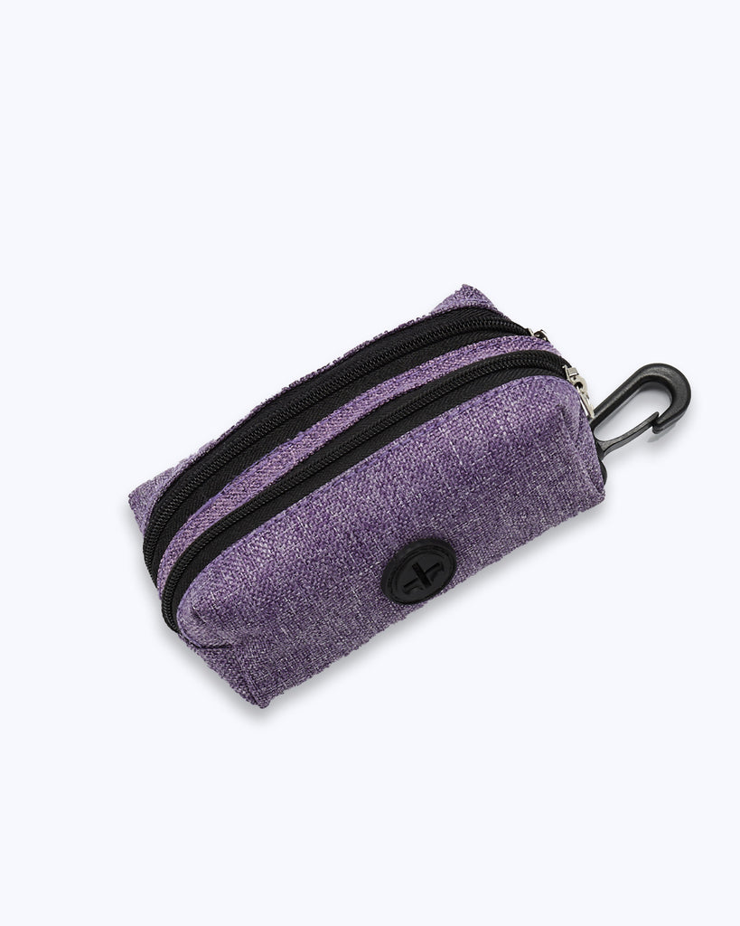 Poop bag holder with two zippers